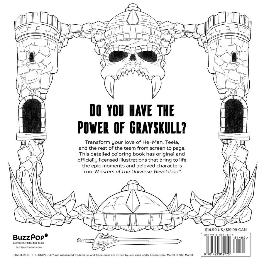 Masters of the Universe Revelation Coloring Book by Mattel | Essential Gift for Fans