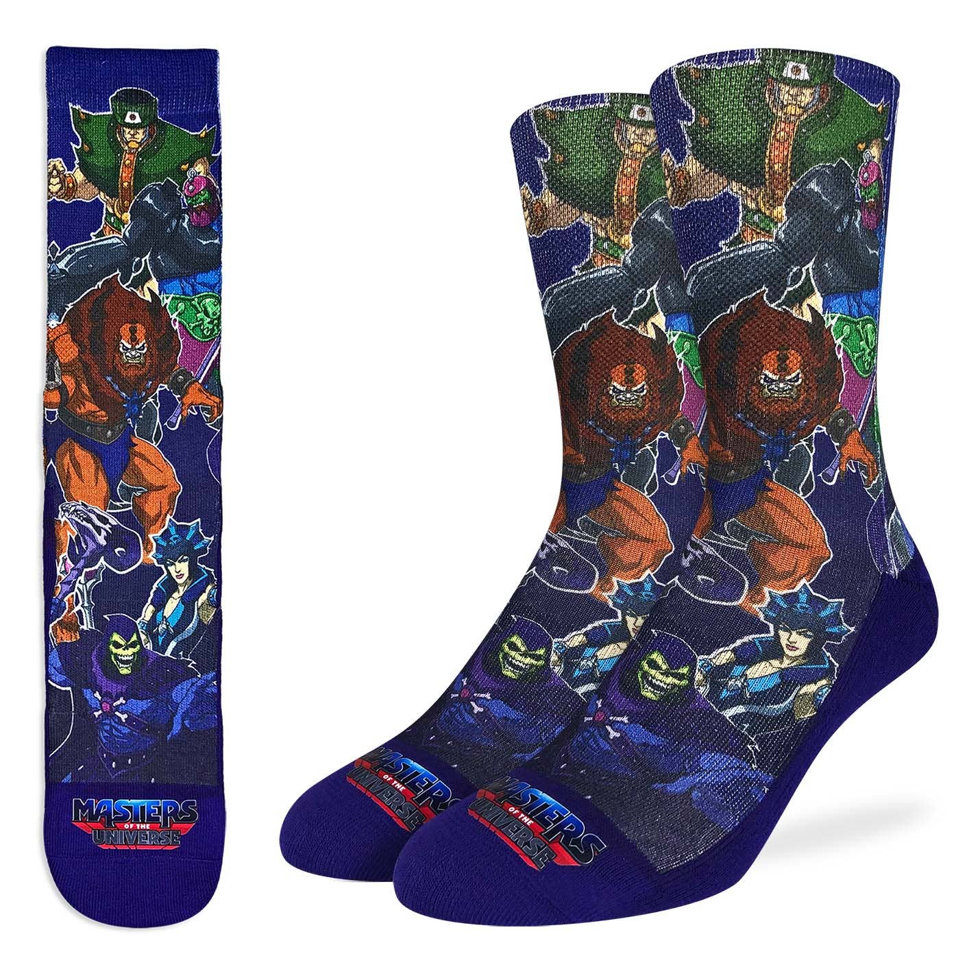 Masters of the Universe Villains Men's Socks | Colorful Retro Cartoon Novelty Crew Socks