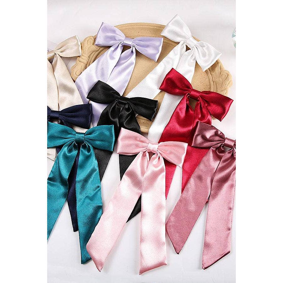 Mauve & Teal Hair Bow | Women's Bow Hair Accessory | One Size