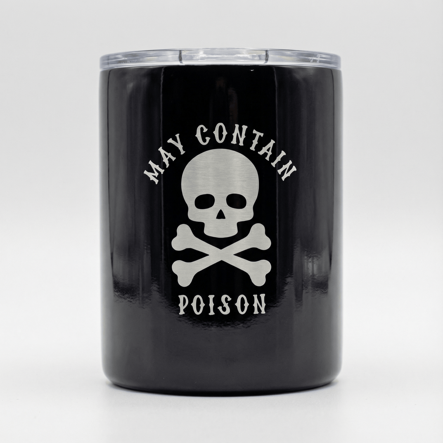 May Contain Poison Stainless Steel Tumbler | Halloween Skull Travel Tumbler | 12oz