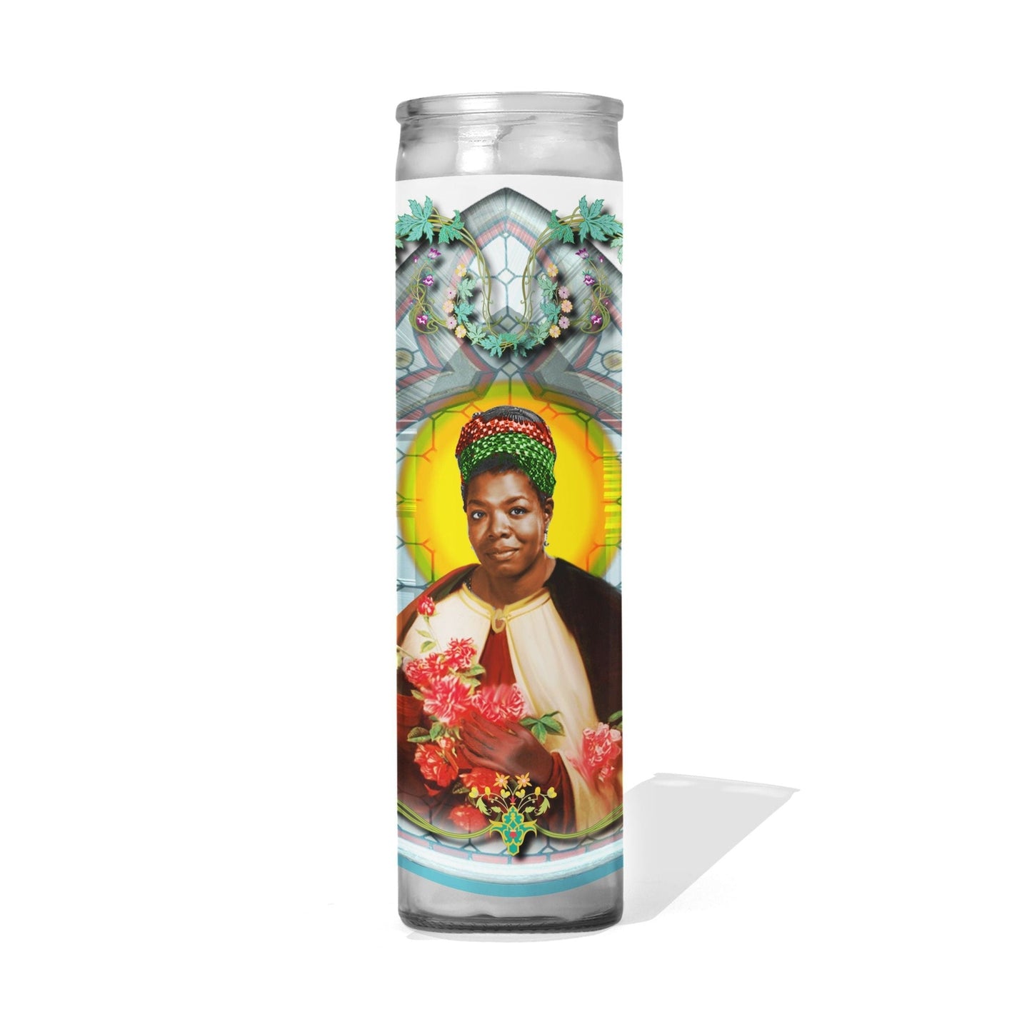 Maya Angelou Celebrity Prayer Candle | White Wax Candle Light