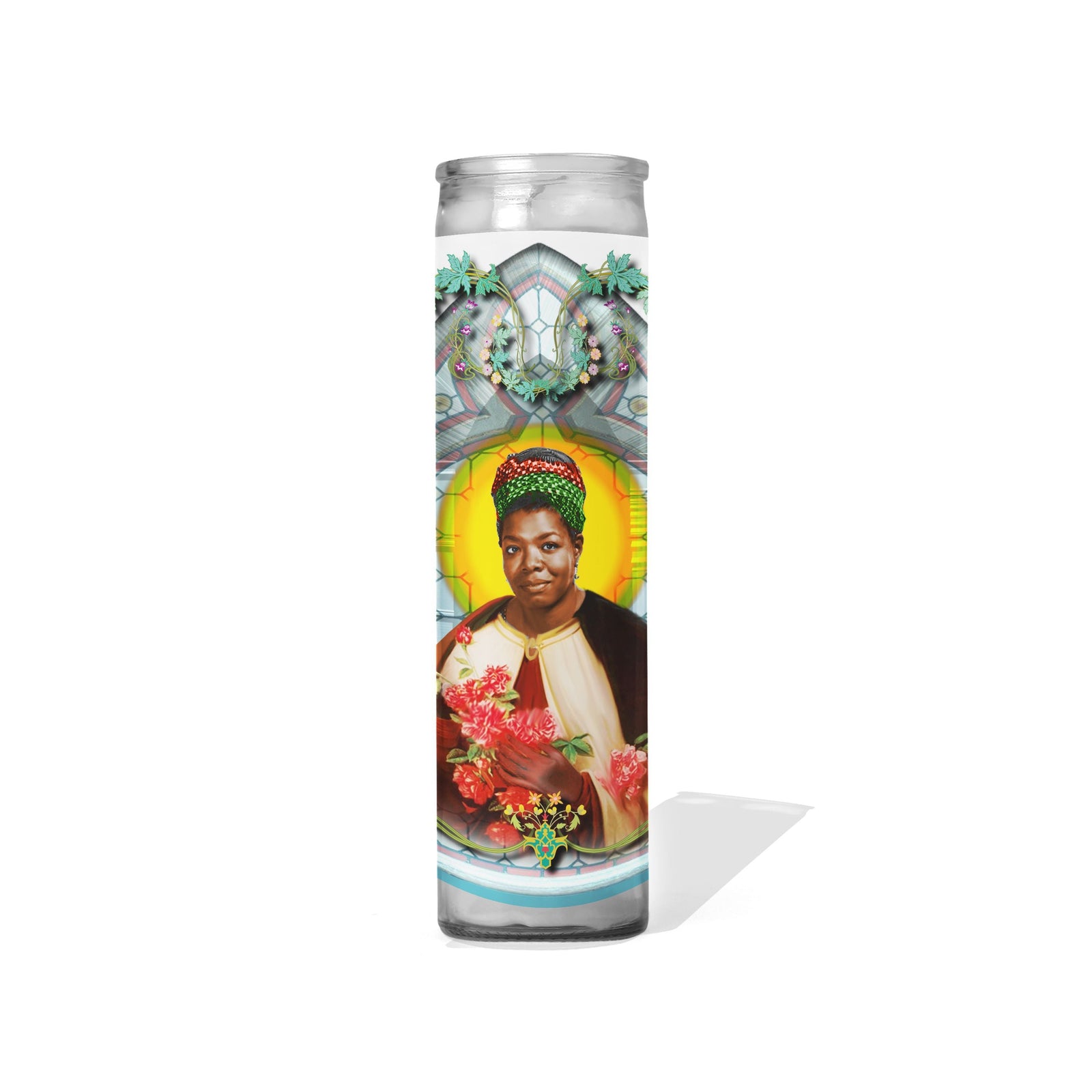 Maya Angelou Celebrity Prayer Candle | White Wax Candle Light