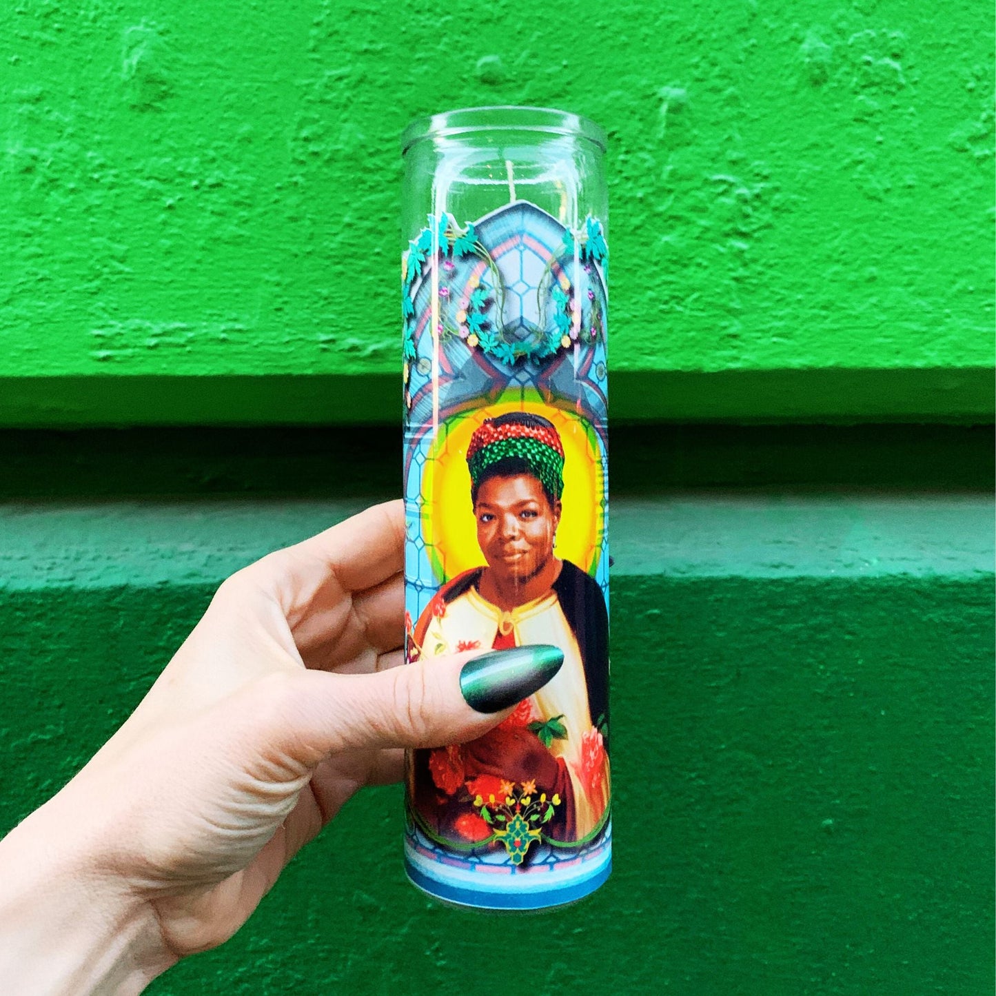 Maya Angelou Celebrity Prayer Candle | White Wax Candle Light