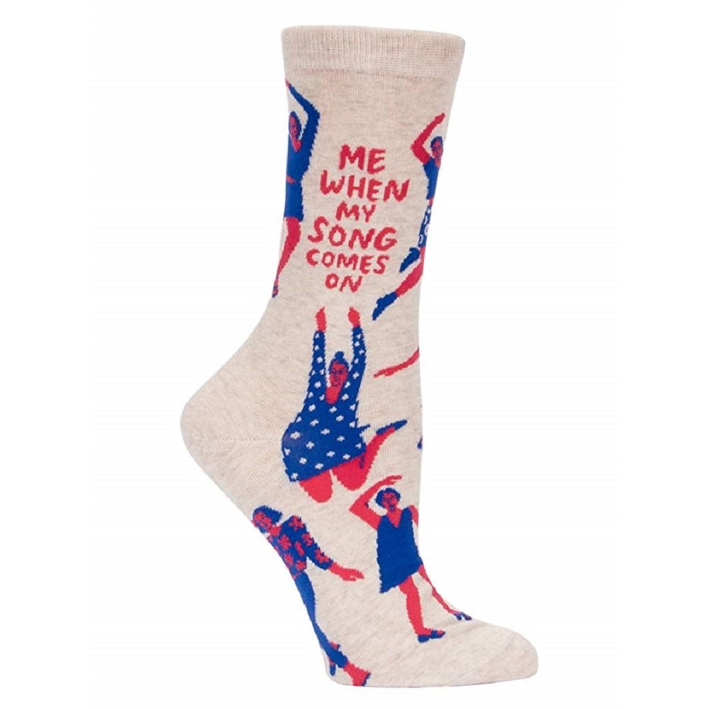 Me When My Song Comes On Women's Crew Socks | BlueQ at GetBullish