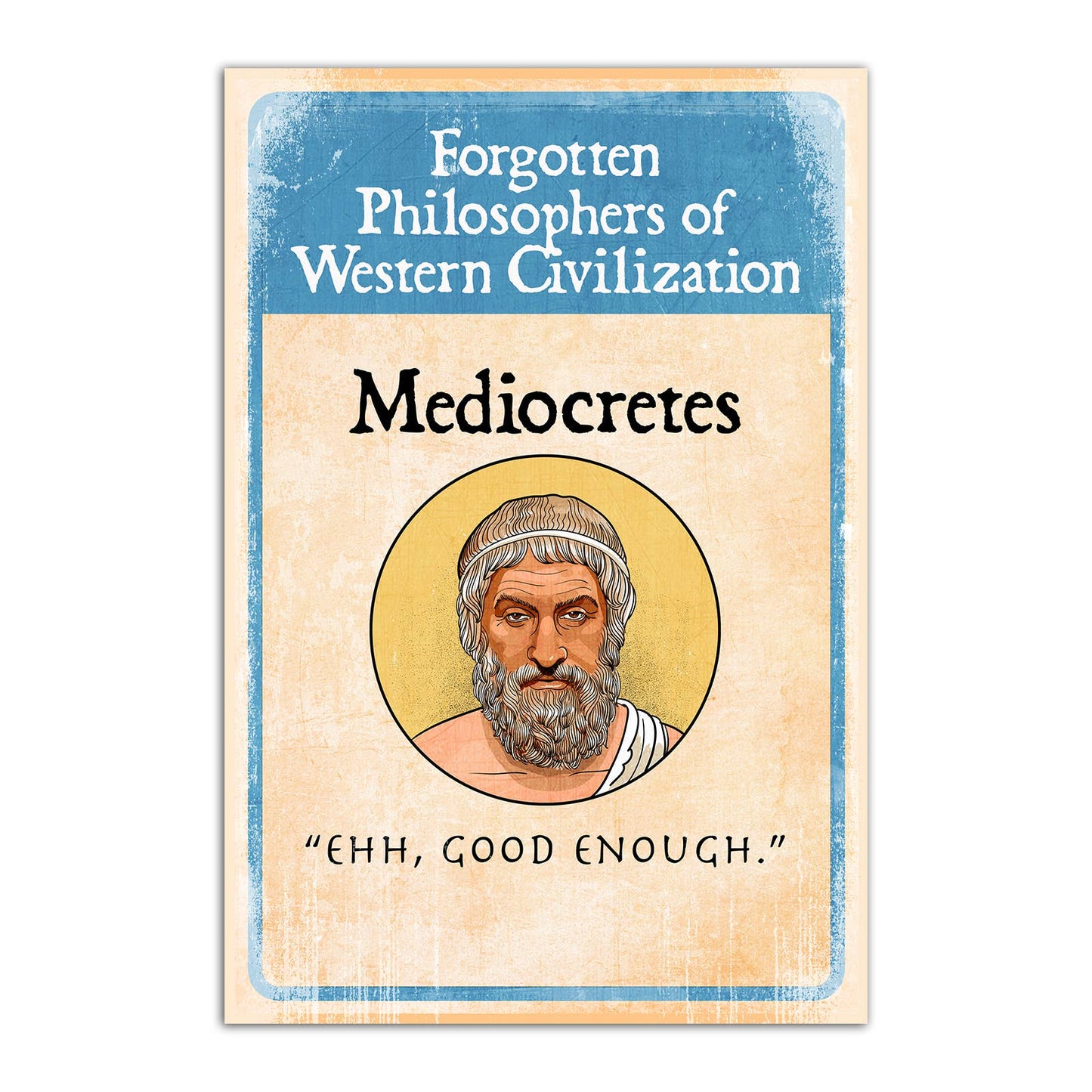 Mediocretes Ehh, Good Enough Funny Magnet | Satirical Philosopher Refrigerator Magnet, Academic Parody