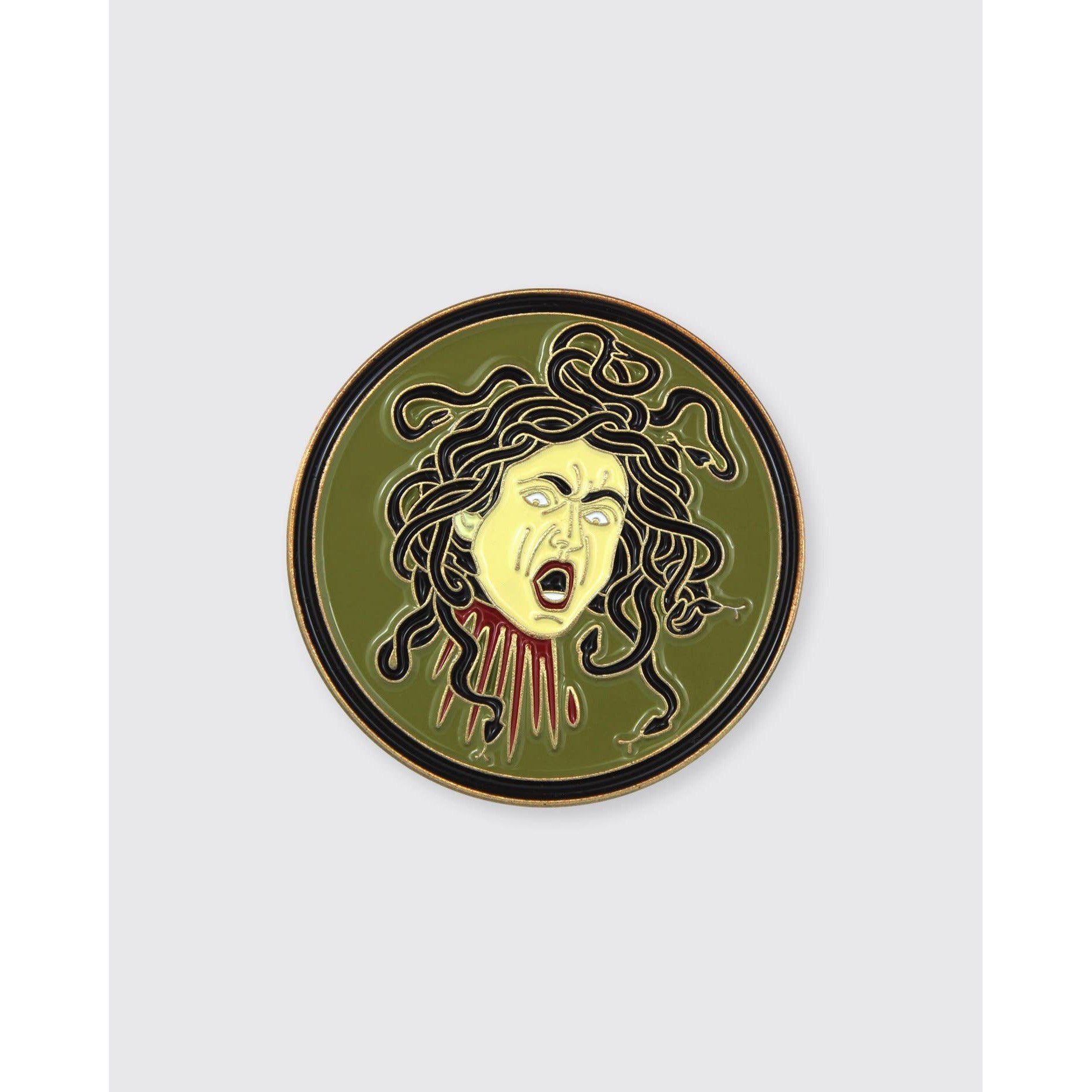 Medusa (Caravaggio) Enamel Pin | Soft Lapel Pin | 1.1" x 1.1"