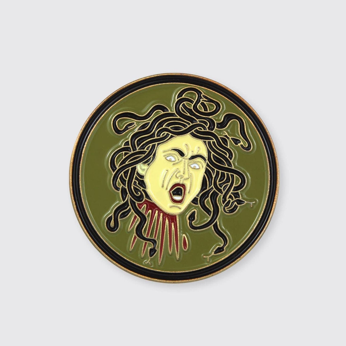 Medusa (Caravaggio) Enamel Pin | Soft Lapel Pin | 1.1" x 1.1"