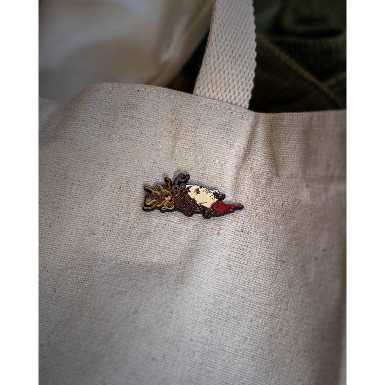 Medusa Enamel Pin Inspired by Peter Paul Rubens | Soft Lapel Pin | 1.75" x 0.83"