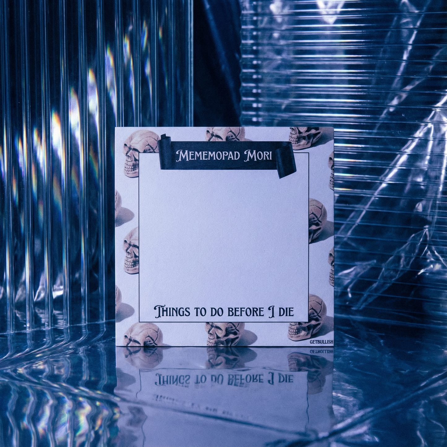 Mememopad Mori Jumbo Sticky Notes | Skull Notepad | 4" x 4" 50 Pages