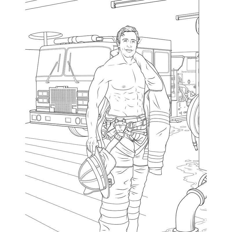 Men in Uniform Adult Coloring Book by M. G. Anthony | Uniformed Men Single-sided Illustrations