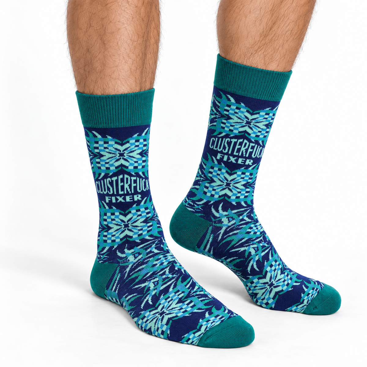Men's Clusterfuck Fixer Crew Socks-Fabdaz-The Bullish Store