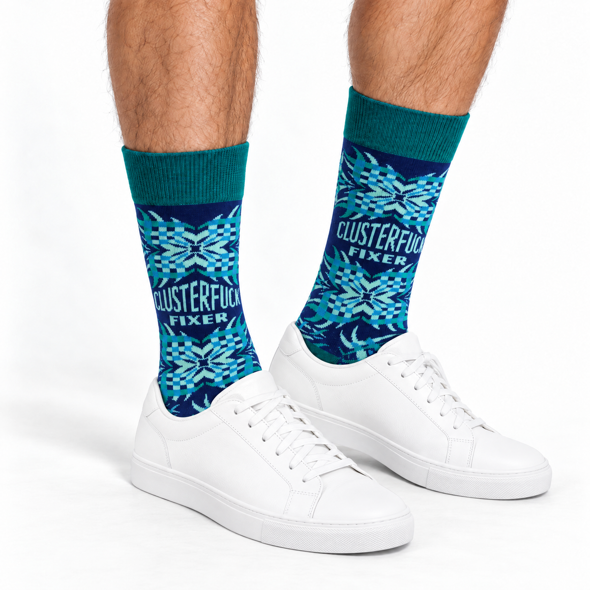 Men's Clusterfuck Fixer Crew Socks-Fabdaz-The Bullish Store