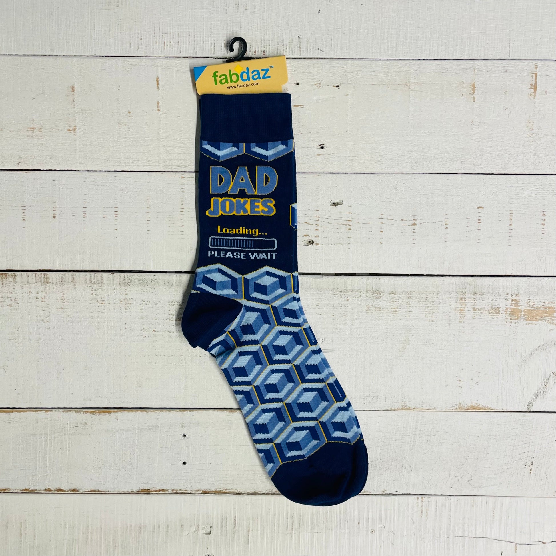 Men's Dad Jokes Loading... Please Wait Novelty Crew Socks