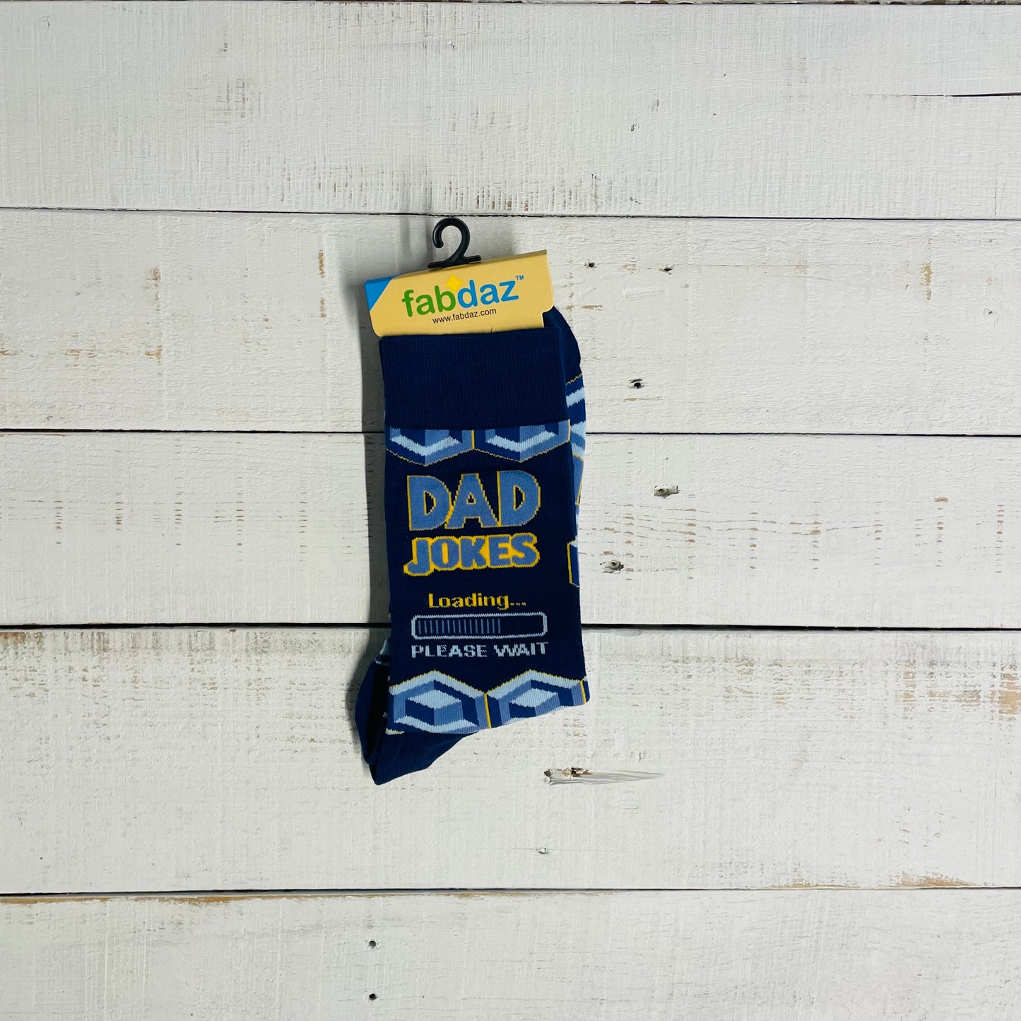 Men's Dad Jokes Loading... Please Wait Novelty Crew Socks