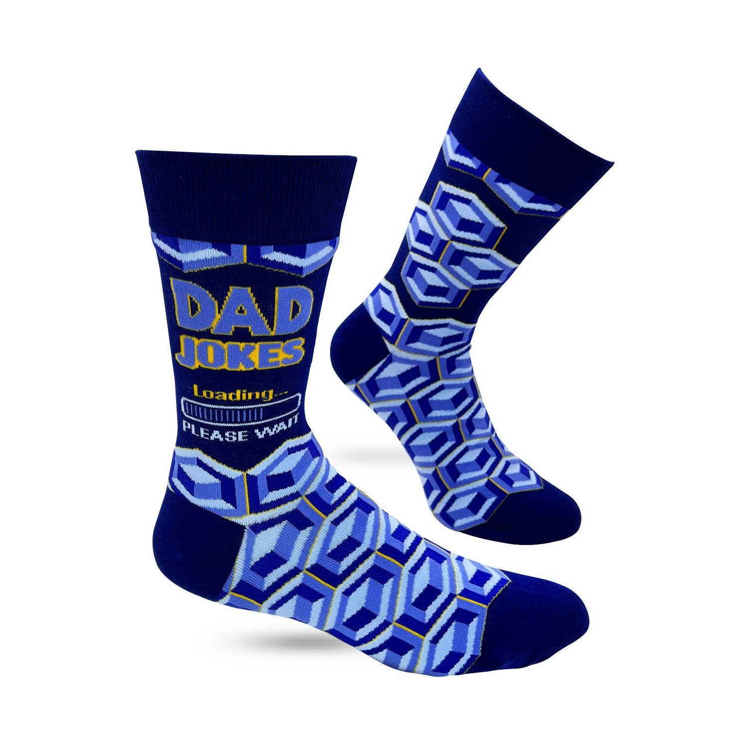 Men's Dad Jokes Loading... Please Wait Novelty Crew Socks