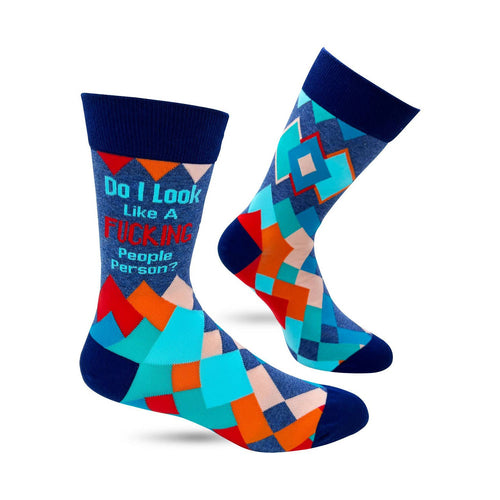 Men's Do I look Like A Fucking People Person Novelty Crew Socks