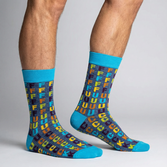 Men's FFFFFFUUUUCCCCCKKK Novelty Crew Socks