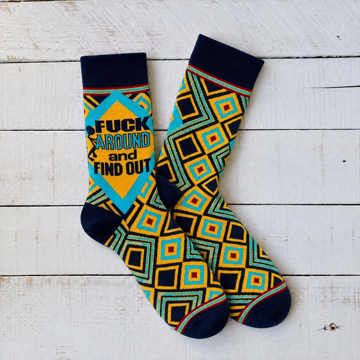 Men's Fuck Around and Find Out Crew Socks-Fabdaz-The Bullish Store