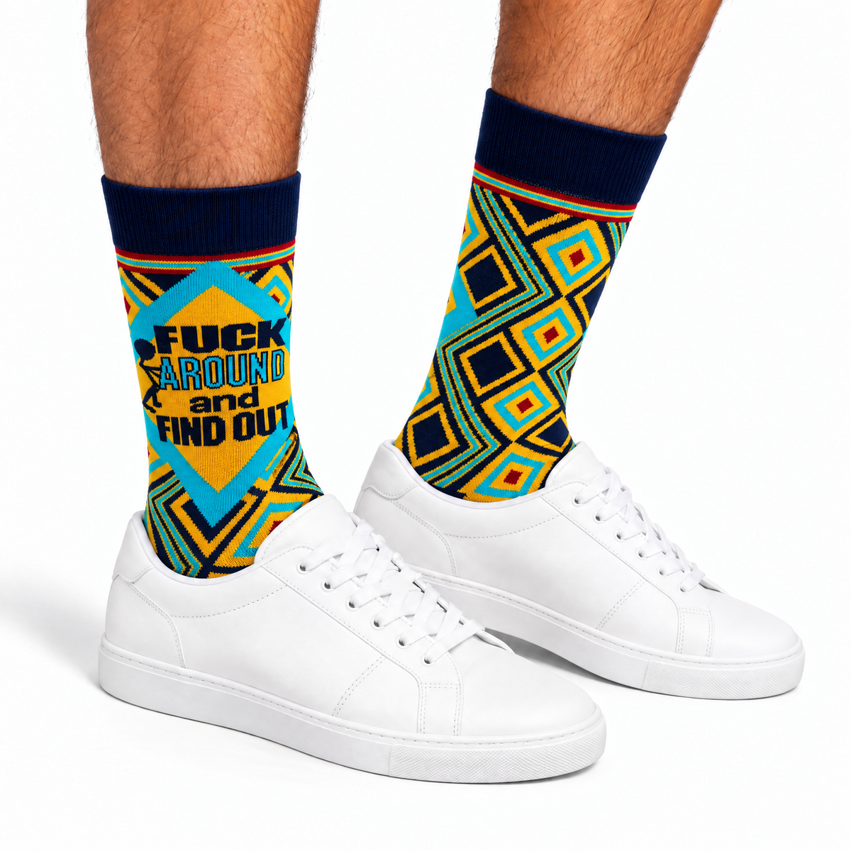 Men's Fuck Around and Find Out Crew Socks-Fabdaz-The Bullish Store