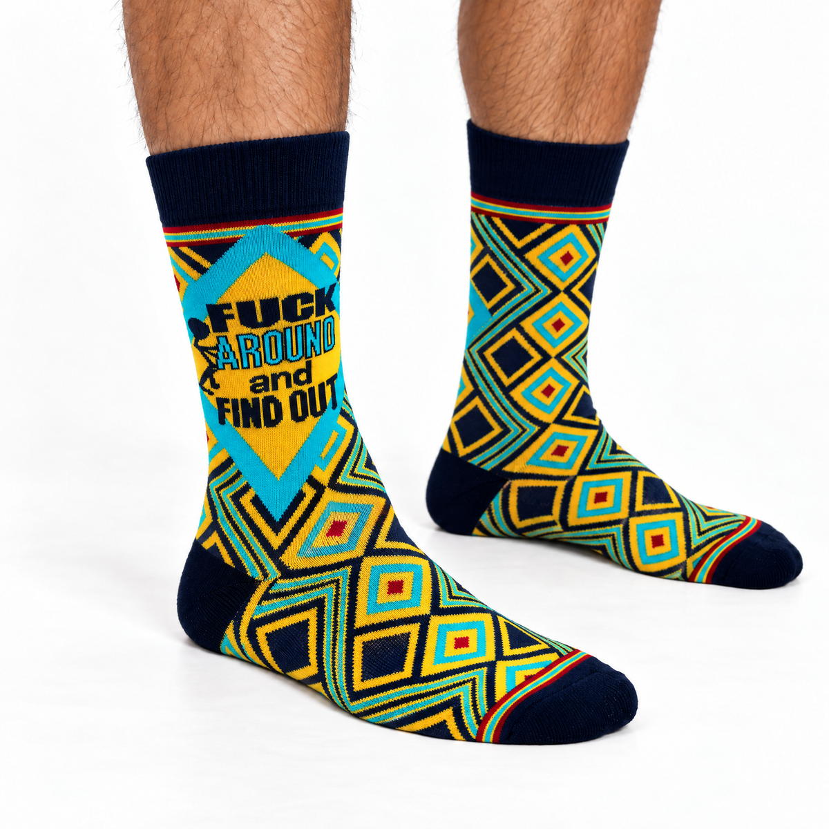 Men's Fuck Around and Find Out Crew Socks-Fabdaz-The Bullish Store