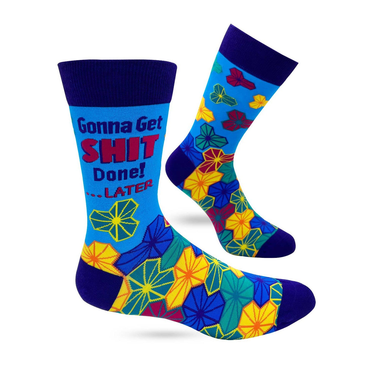 Men's Gonna Get Shit Done!.. Later Novelty Crew Socks