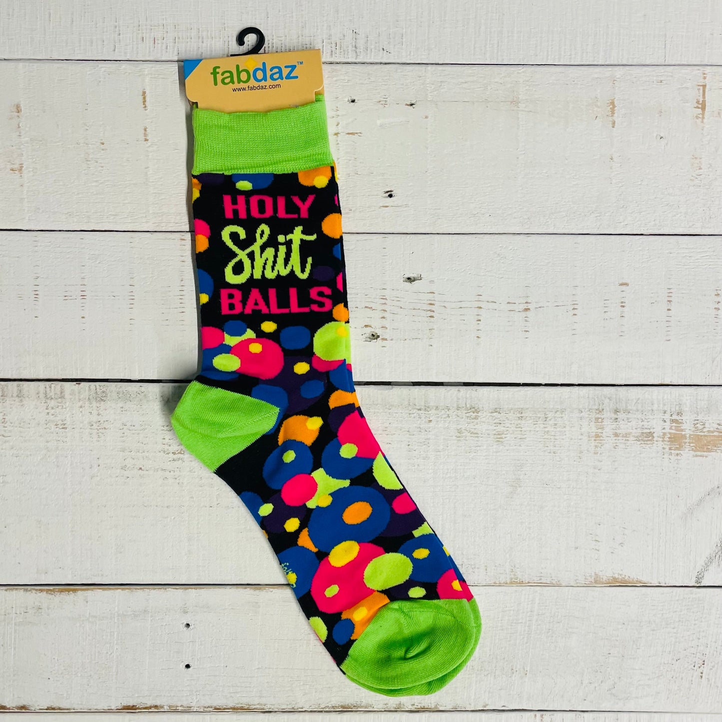 Men's Holy Shit Balls Novelty Crew Socks