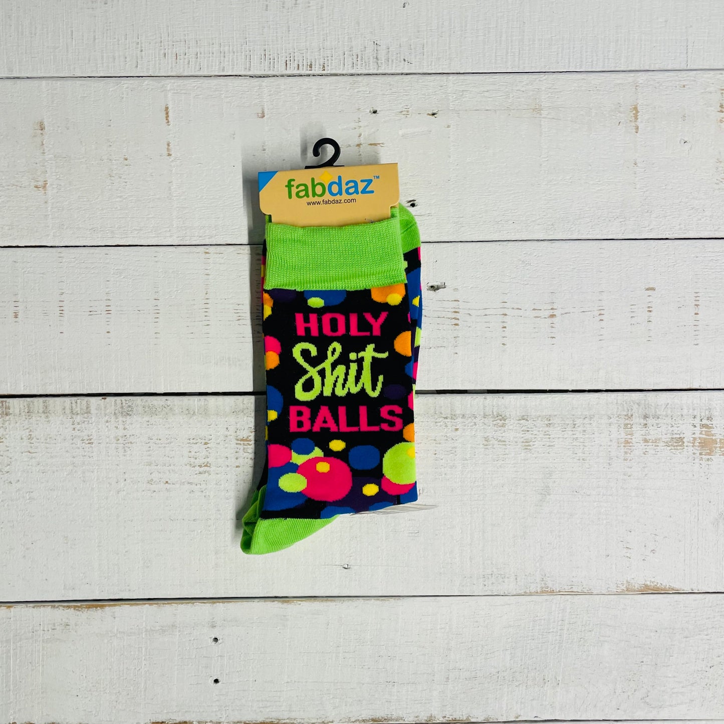 Men's Holy Shit Balls Novelty Crew Socks