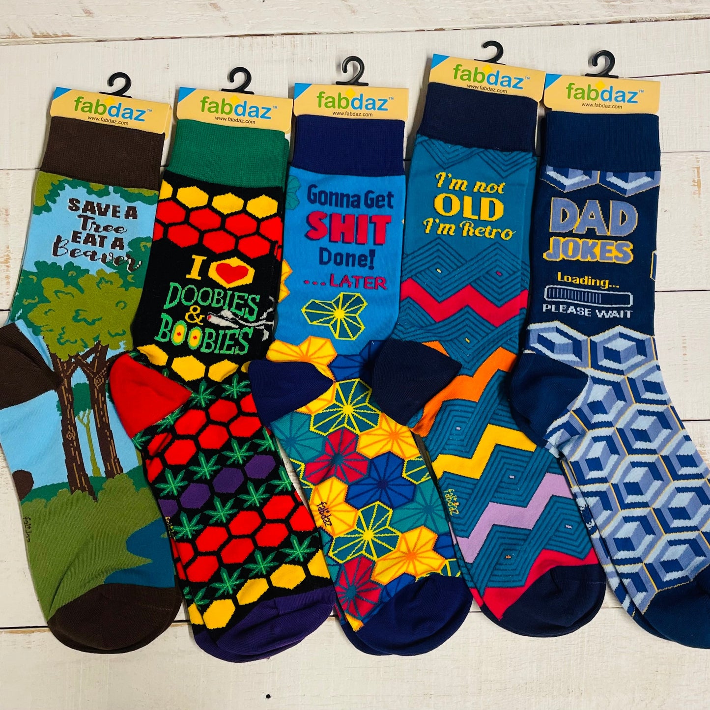 Men's I Heart Doobies & Boobies Novelty Crew Socks