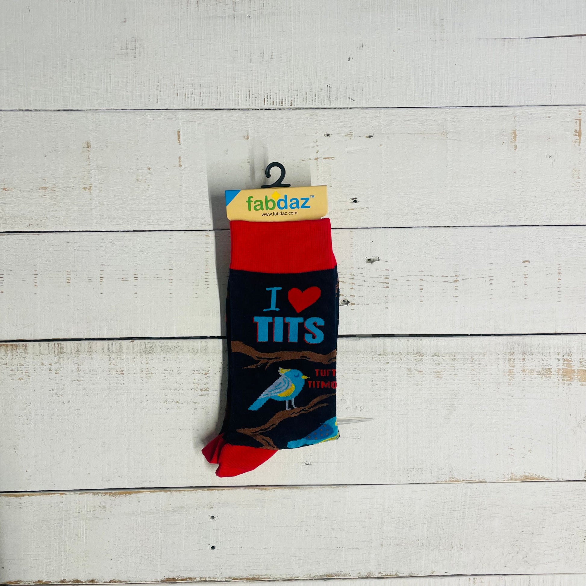 Men's I Heart Tits Novelty Crew Socks