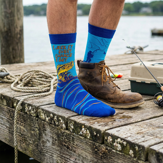 Men's I Jerk It Every Chance I Get Novelty Crew Socks