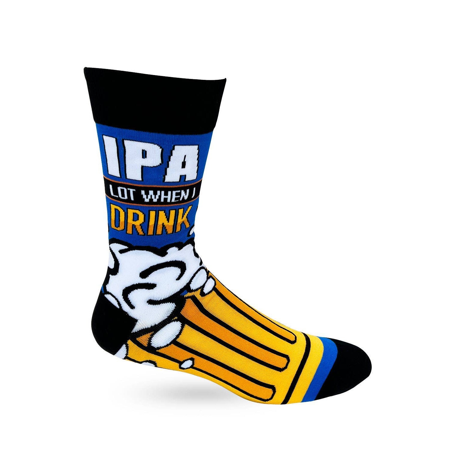 Men's IPA Lot When I Drink Novelty Crew Socks