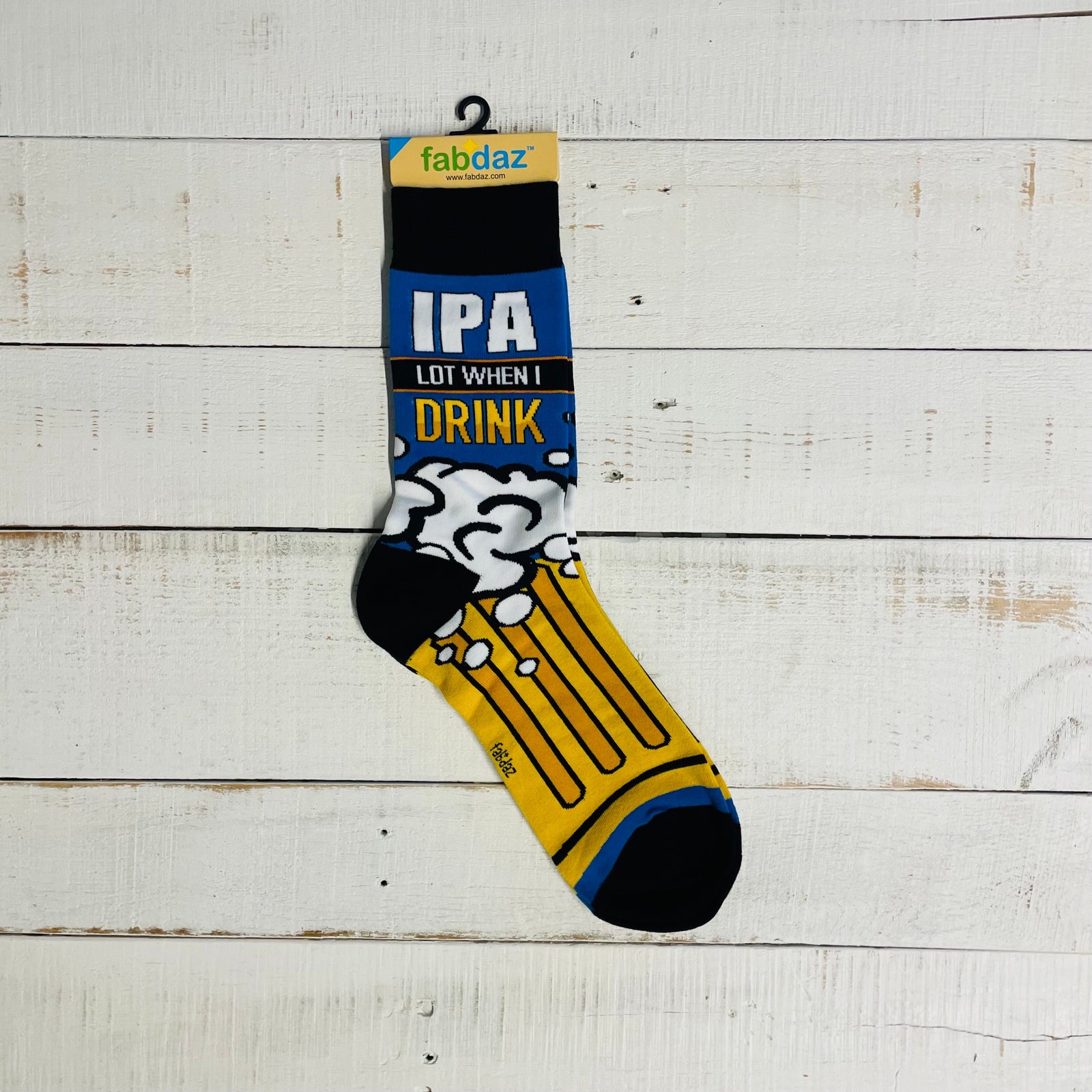 Men's IPA Lot When I Drink Novelty Crew Socks