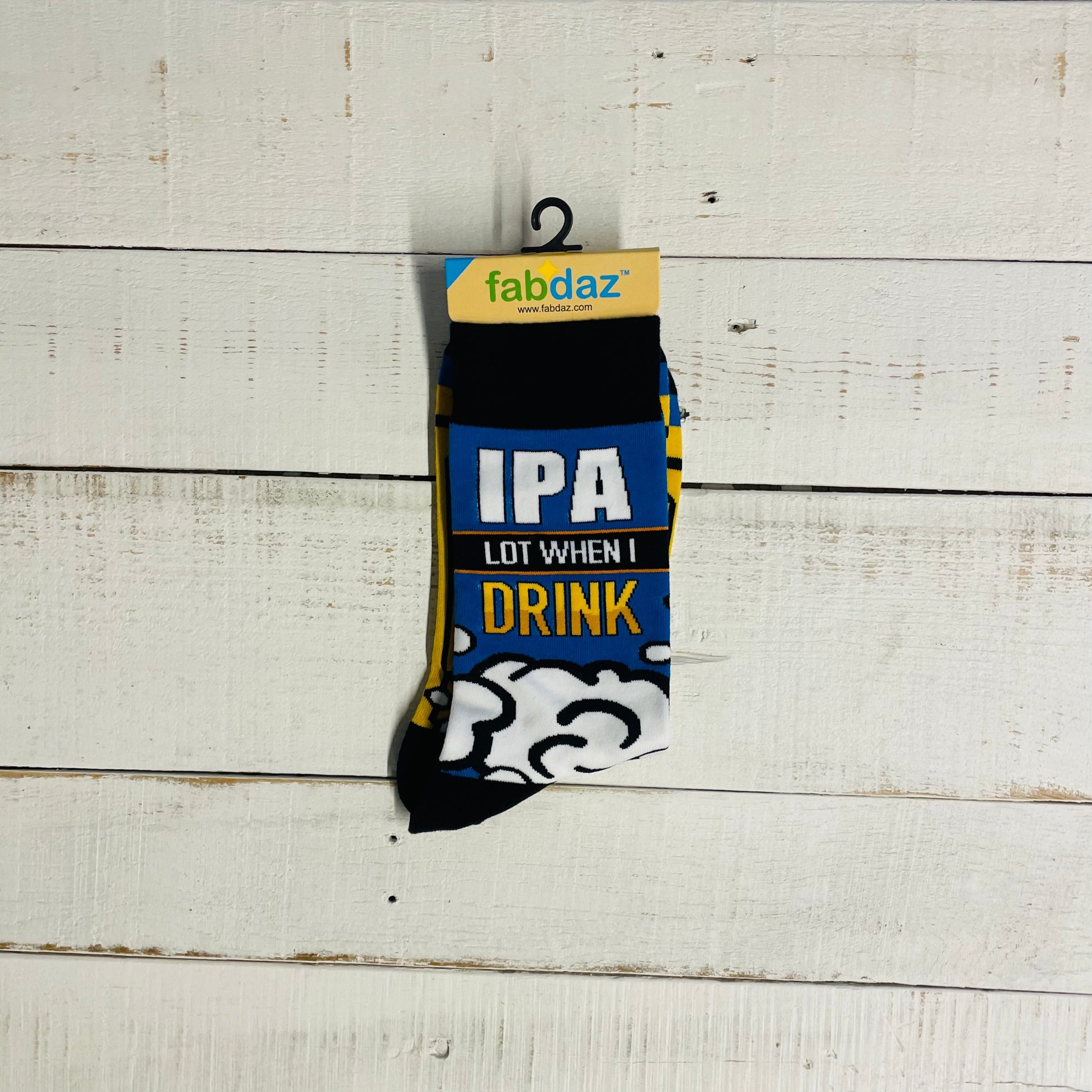 Men's IPA Lot When I Drink Novelty Crew Socks