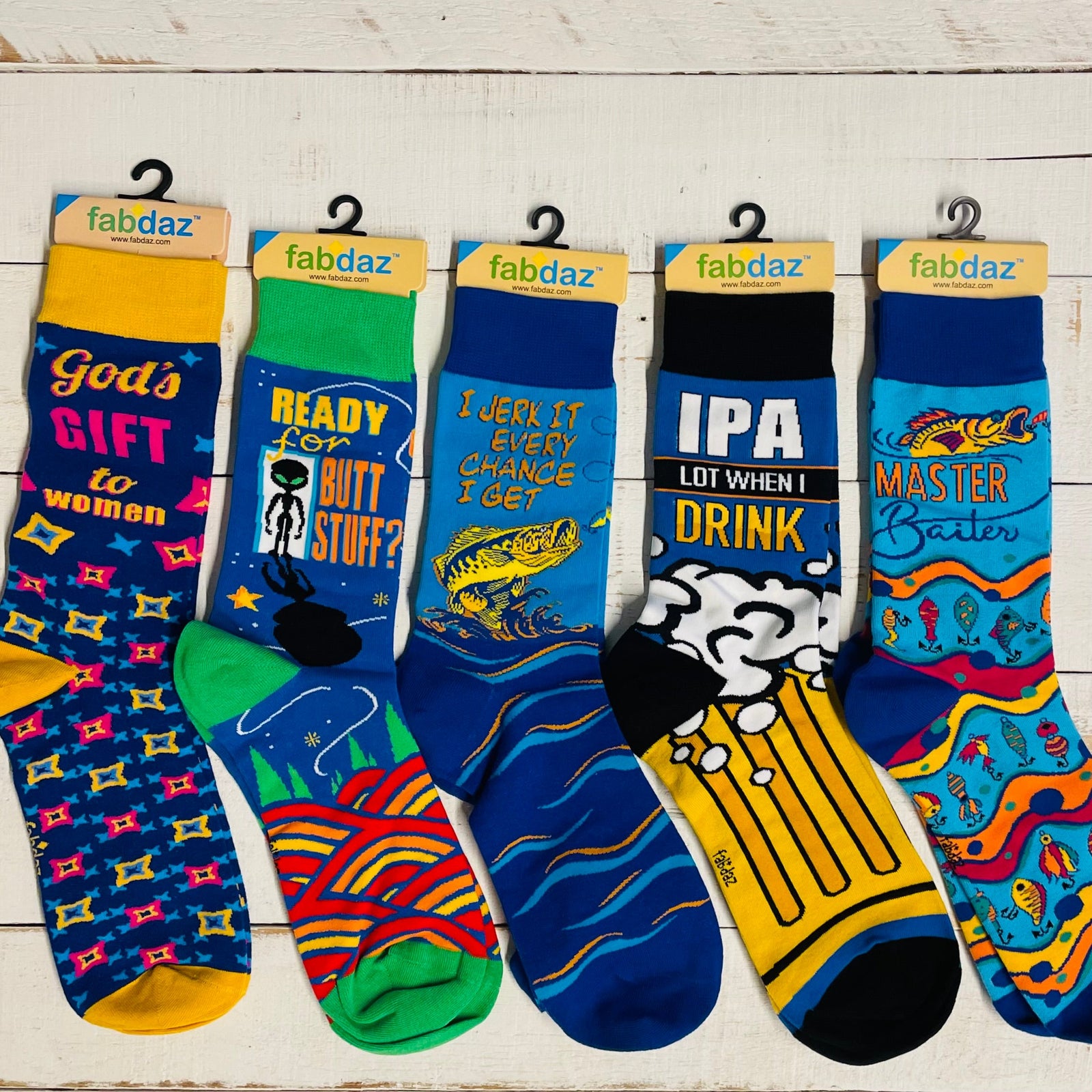 Men's IPA Lot When I Drink Novelty Crew Socks