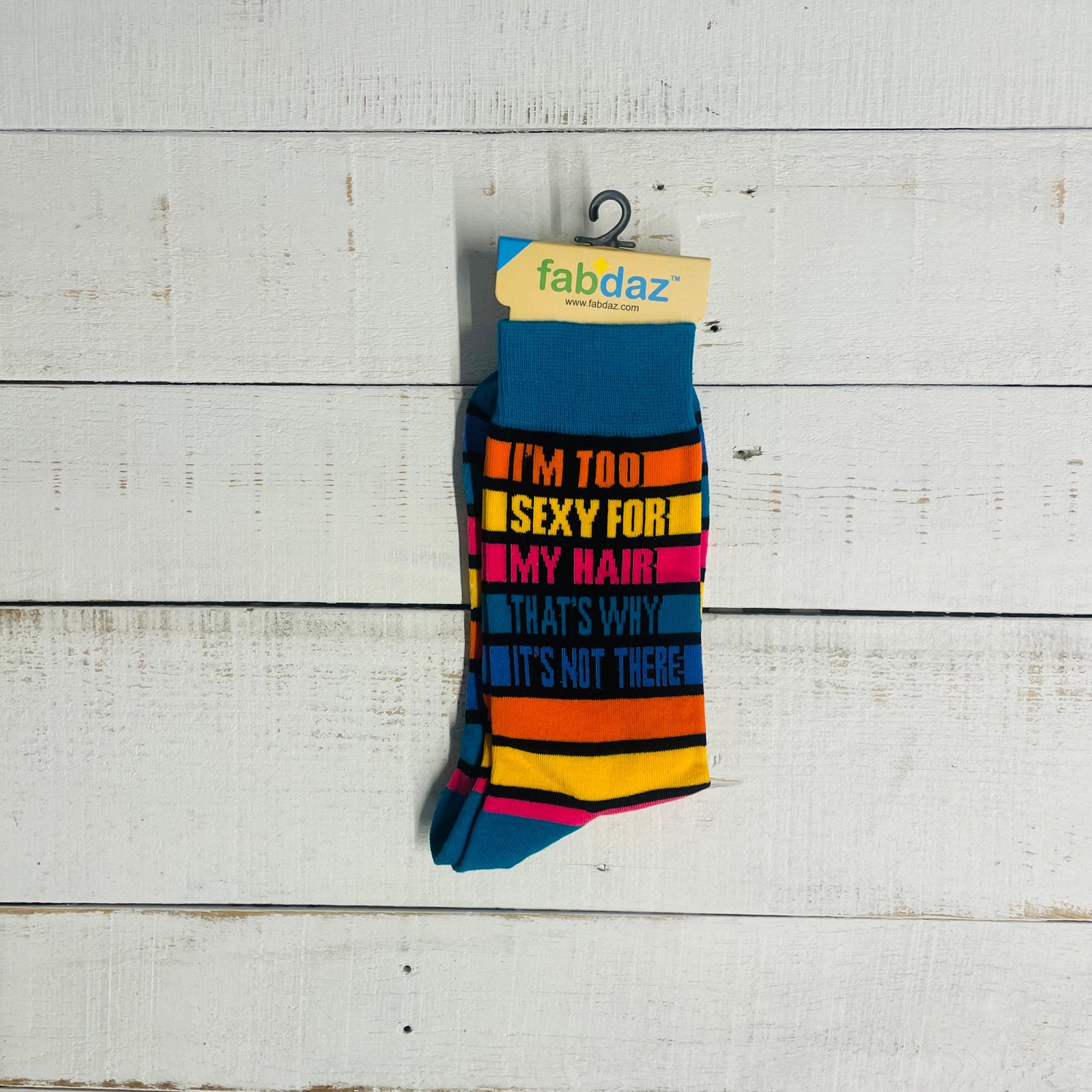 Men's I'm Too Sexy For My Hair That's Why It's Not There Novelty Crew Socks