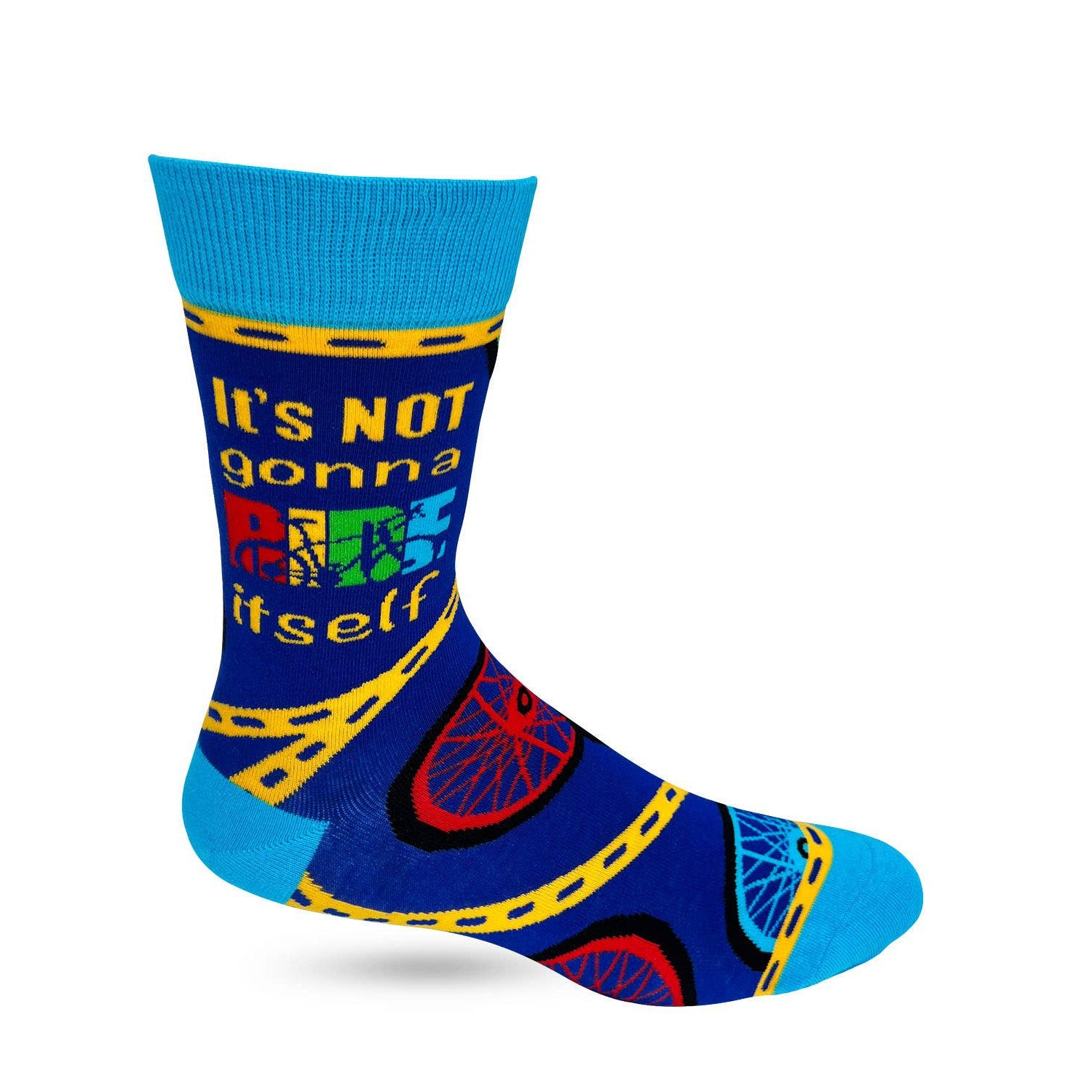 Men's It's Not Gonna Ride Itself Novelty Crew Socks