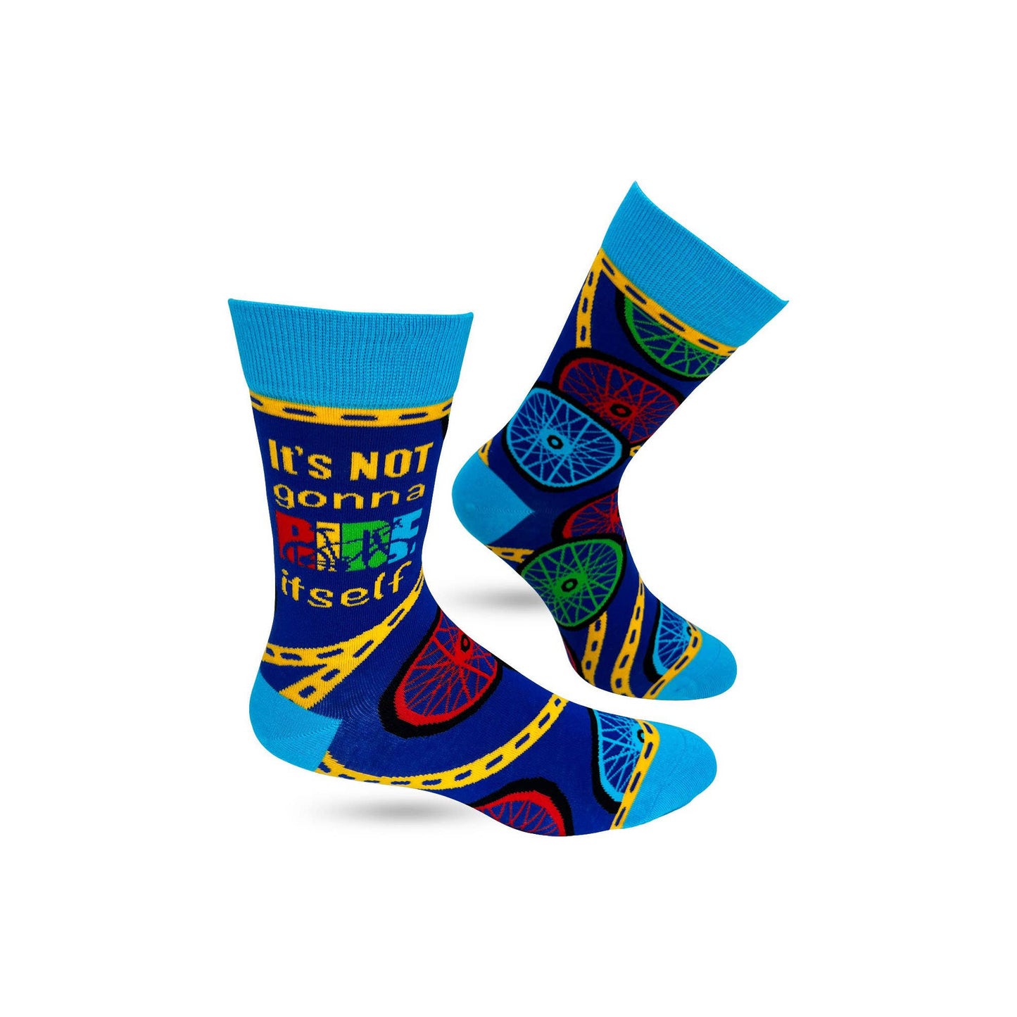 Men's It's Not Gonna Ride Itself Novelty Crew Socks