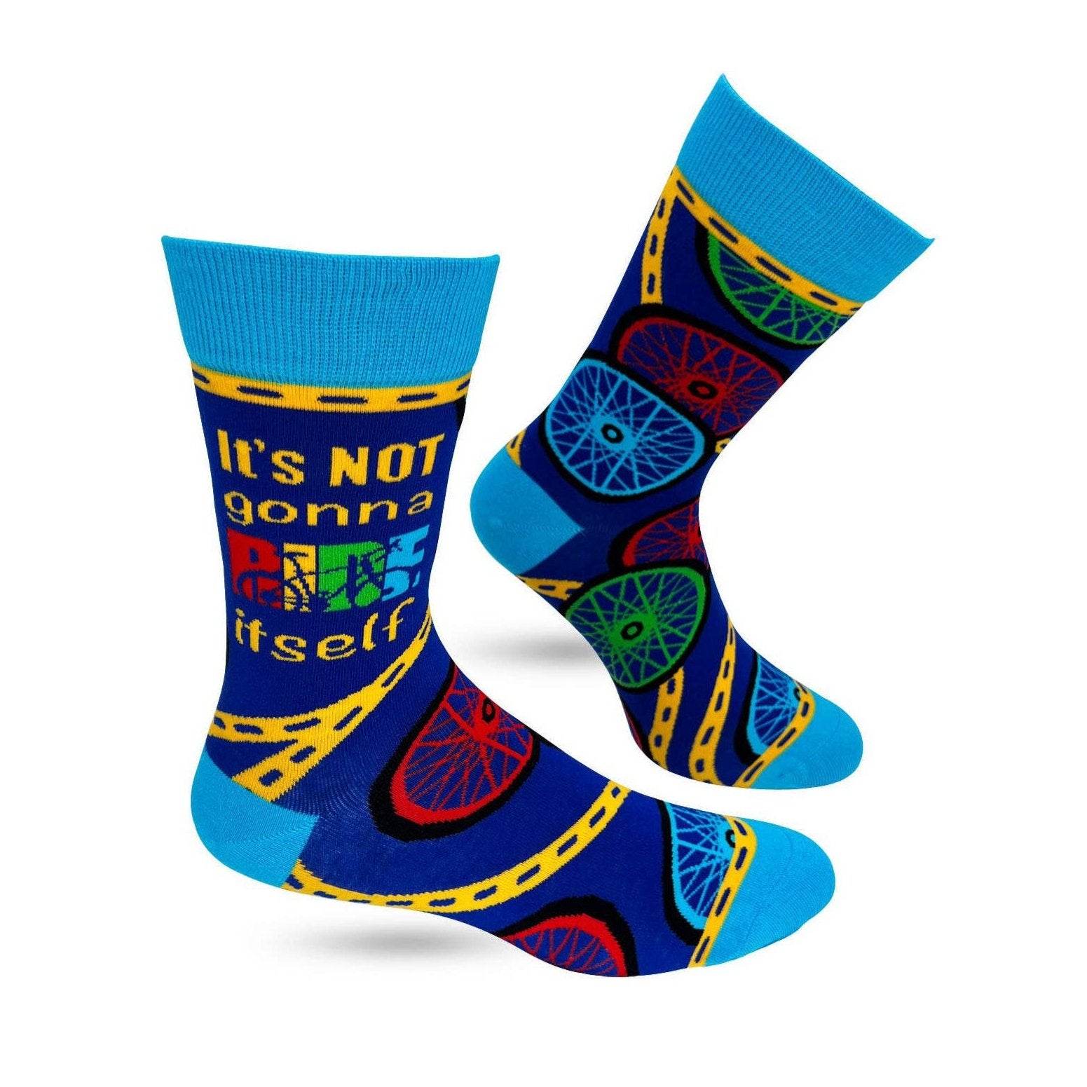 Men's It's Not Gonna Ride Itself Novelty Crew Socks