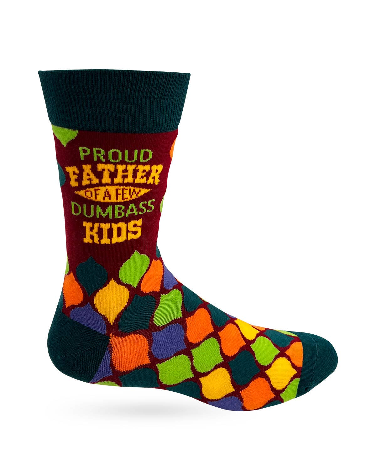 Men's Proud Father of a Few Dumbass Kids Crew Socks-Fabdaz-The Bullish Store