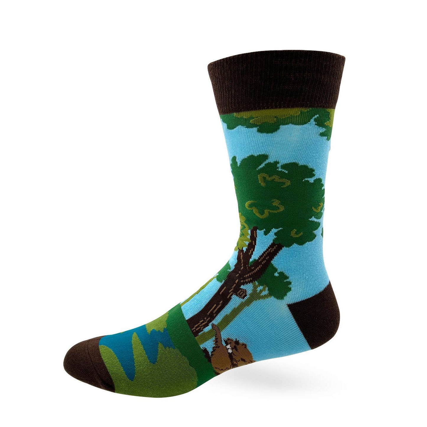 Men's Save The Tree Eat A Beaver Novelty Crew Socks