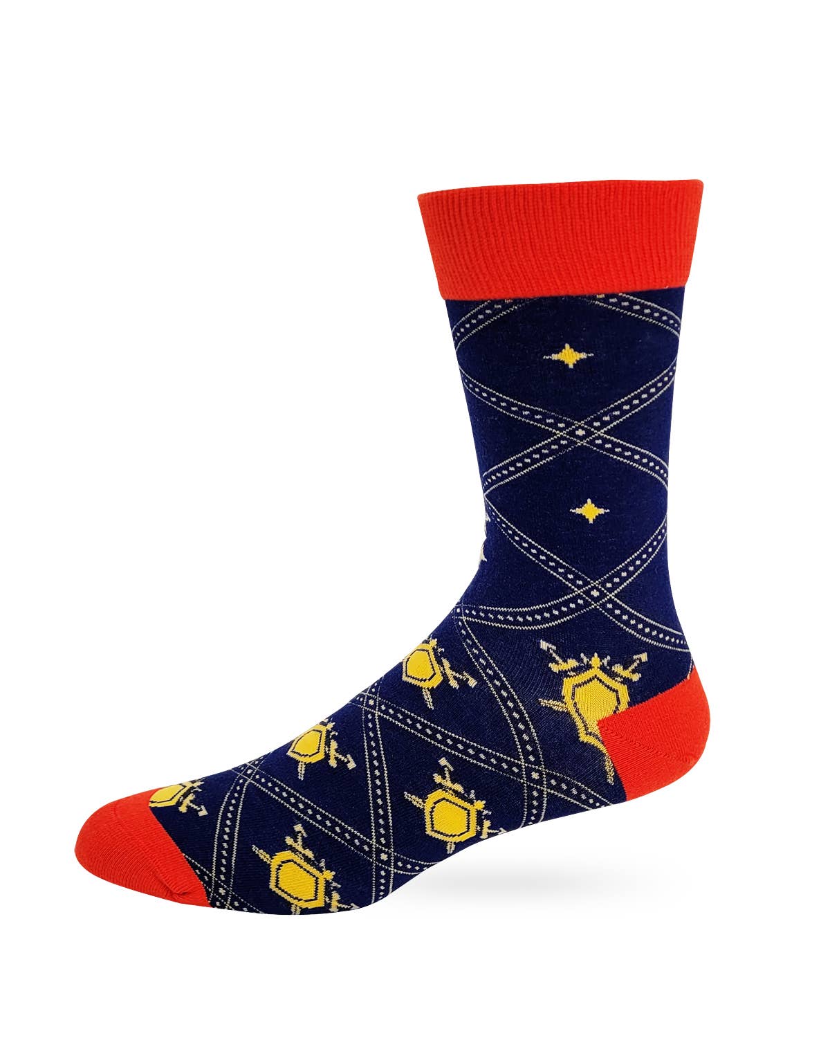 Men's Sir Fuxalot Knight Crew Socks-Fabdaz-The Bullish Store
