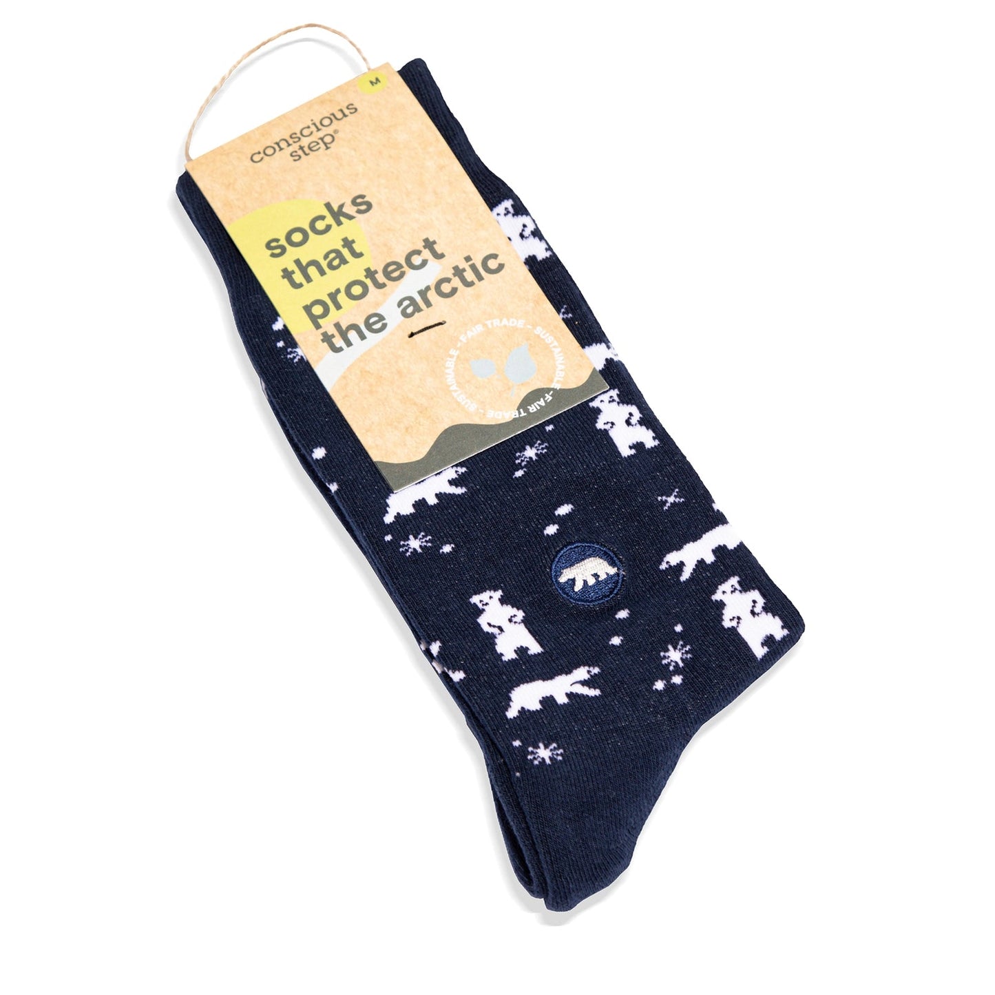 Men's Sock That Protect Polar Bears | Fair Trade | Fits Men's Sizes 8.5-13