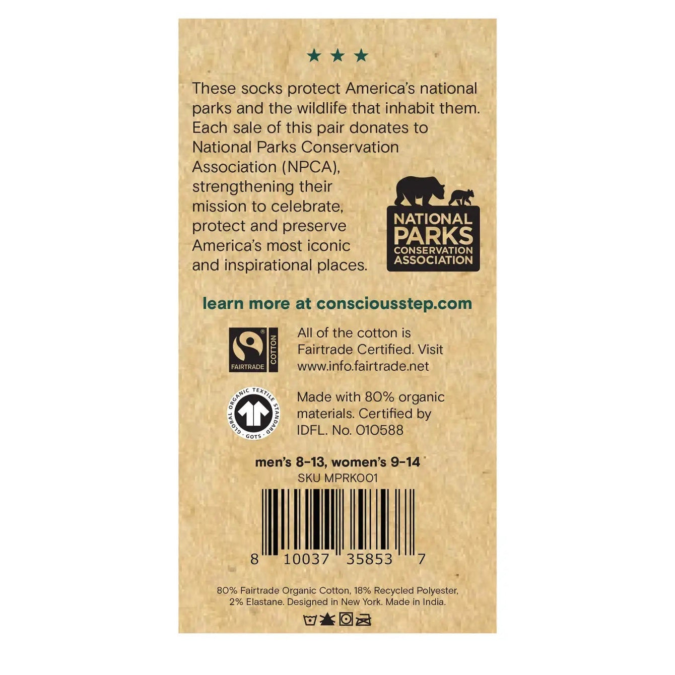 Men's Socks That Protect Foxes | Fair Trade | Fits Men's Sizes 8.5-13