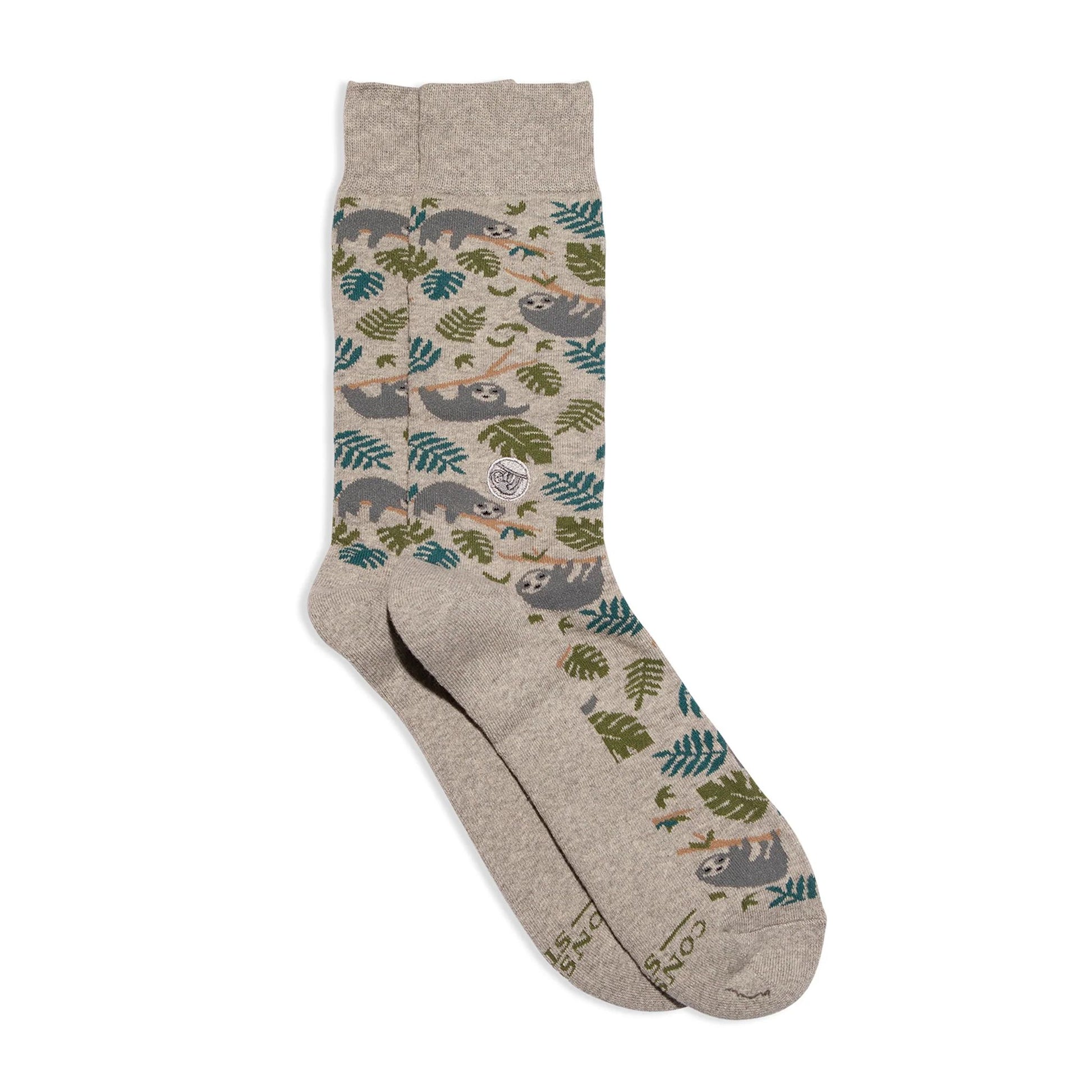 Men's Socks That Protect Sloths | Fair Trade | Fits Men's Sizes 8.5-13