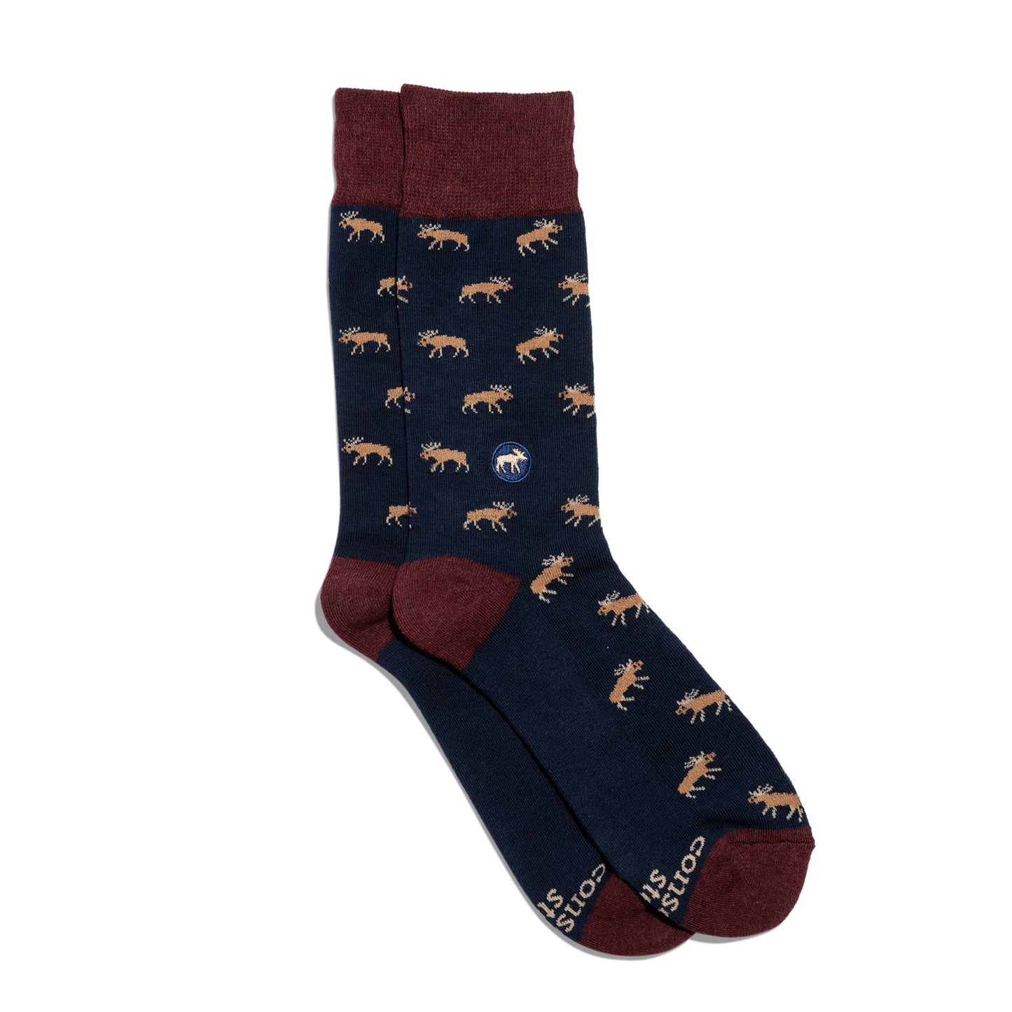 Men's Socks that Protect Moose | Fair Trade | Fits Men's Sizes 8.5-13