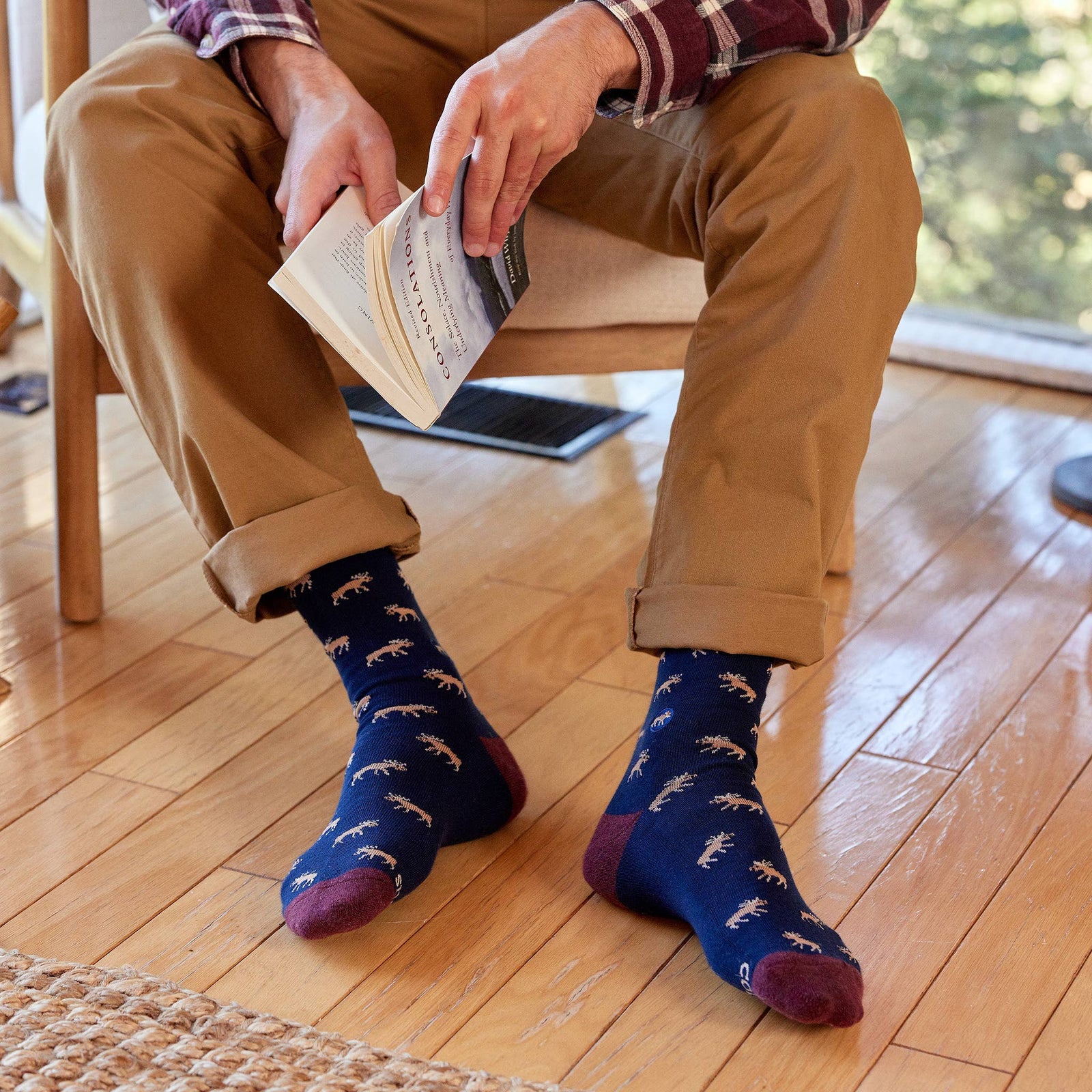 Men's Socks that Protect Moose | Fair Trade | Fits Men's Sizes 8.5-13