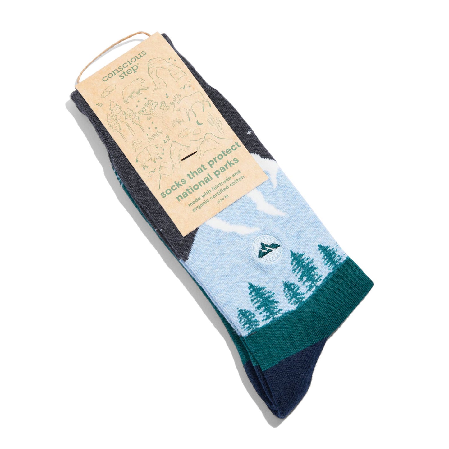 Men's Socks that Protect National Parks (Blue Mountain) | Fair Trade | Fits Men's Sizes 8.5-13