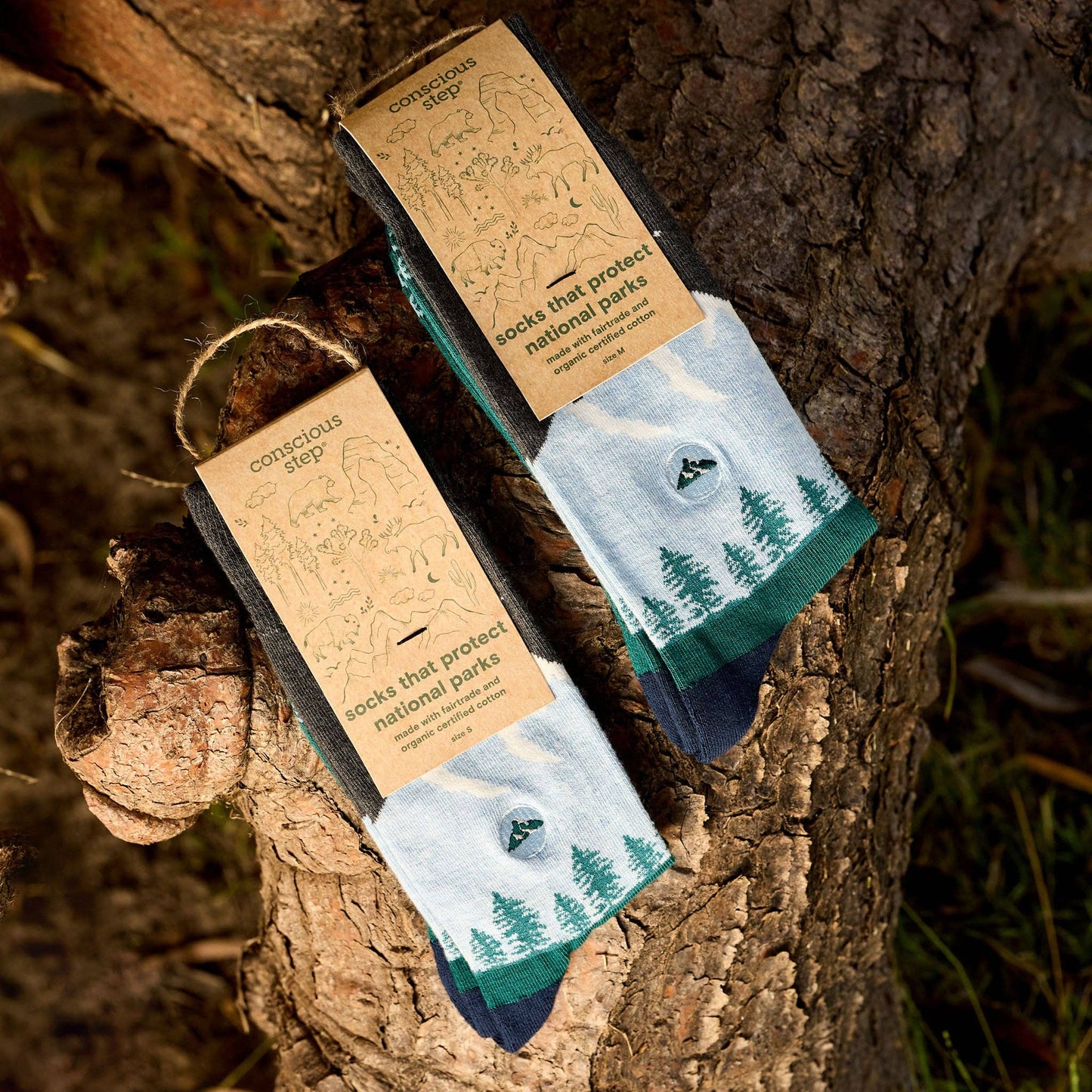 Men's Socks that Protect National Parks (Blue Mountain) | Fair Trade | Fits Men's Sizes 8.5-13