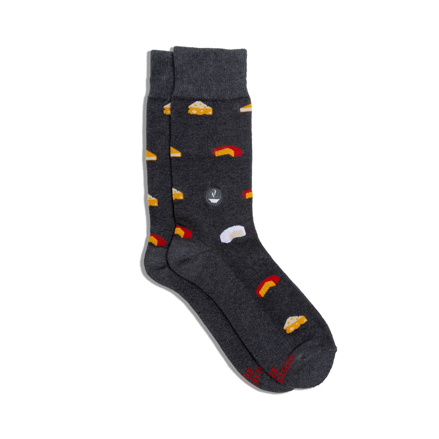 Men's Socks that Provide Meals in Gray | Fair Trade | Fits Men's Sizes 8.5-13