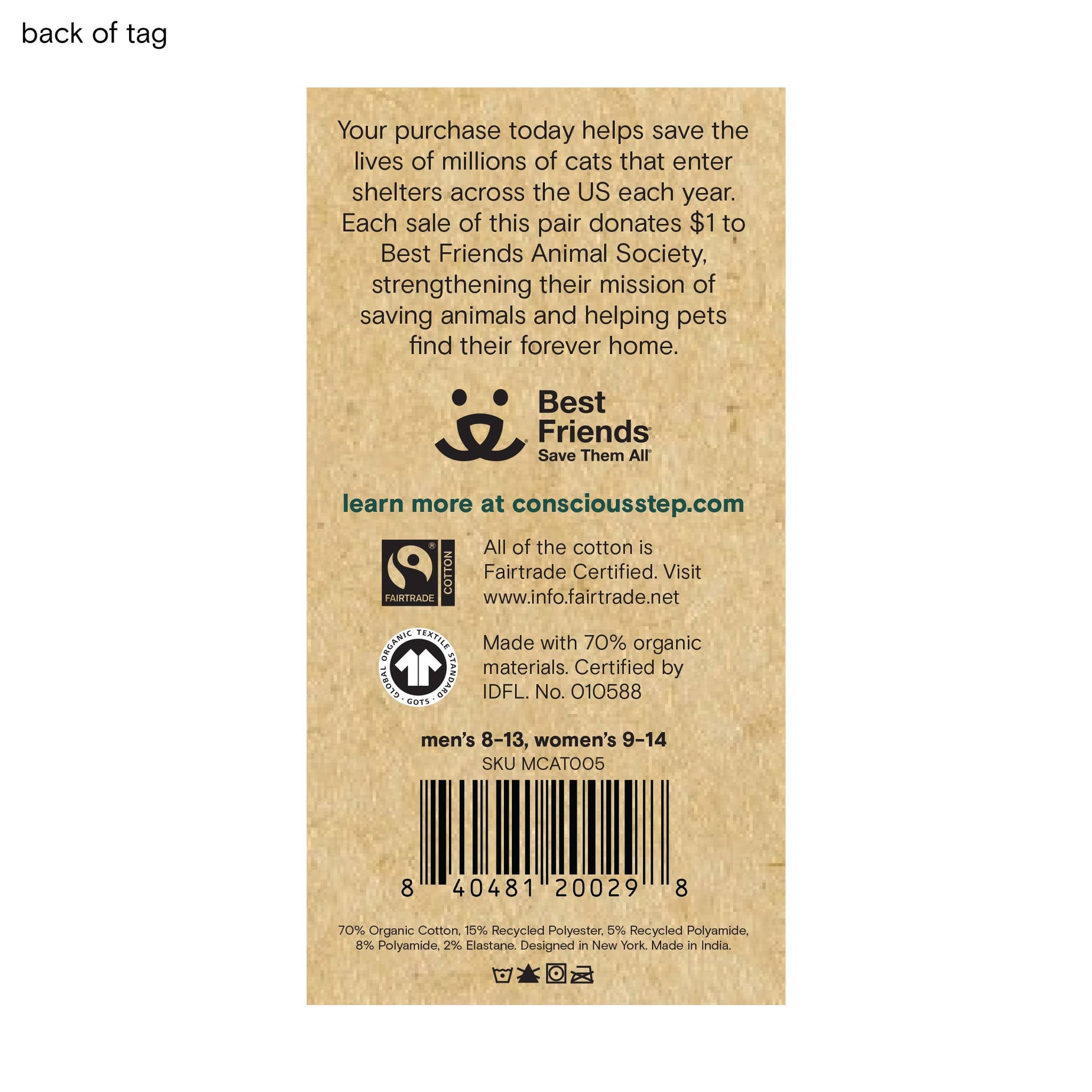Men's Socks that Save Cats (Green Cats) | Fair Trade | Fits Men's Sizes 8.5-13-Conscious Step-The Bullish Store